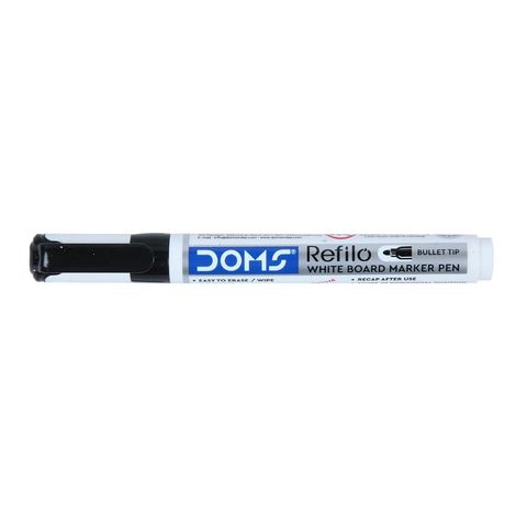 Doms Refilo Whiteboard Marker Pen Black