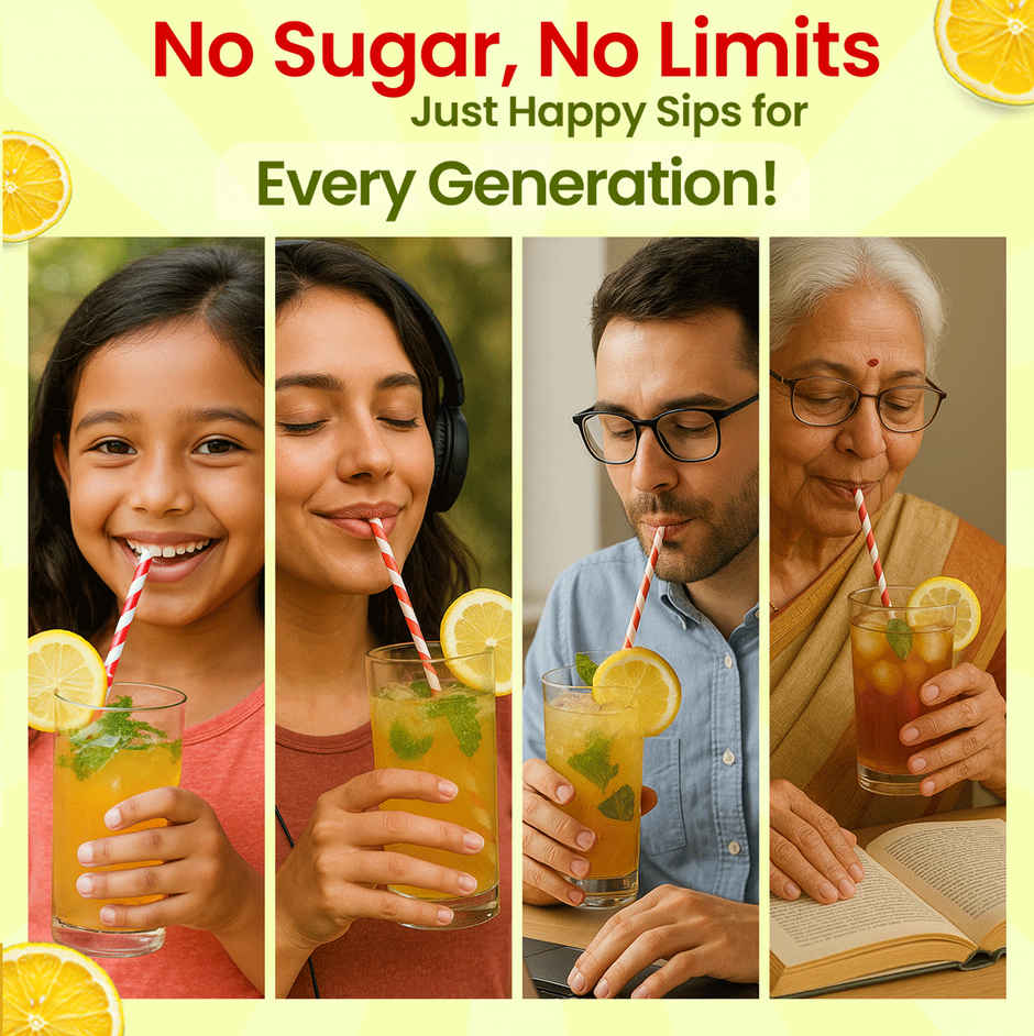 Guppy Moms Masala Iced Lemonade Premix | Sugar-Free Shikanji & Banta Drink Mix