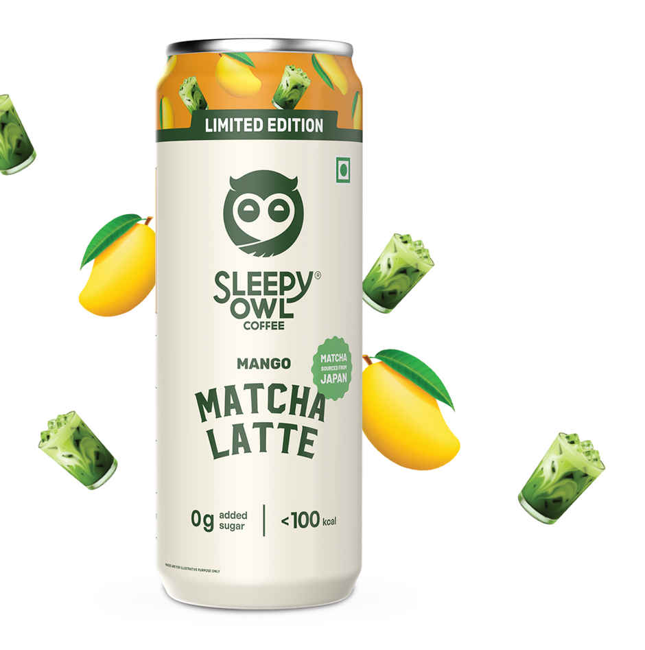 Sleepy Owl Mango Iced Matcha Latte Can