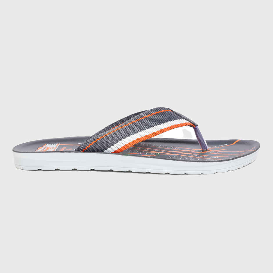 Paragon Men's Vertex Grey-Orange Slippers | UK 9