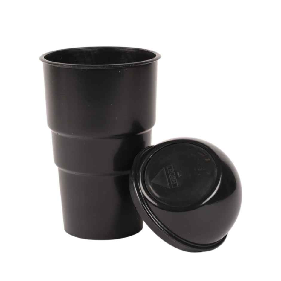 Motorzee Plastic Car dustbin Black Car Trash Bin Car Trash Can