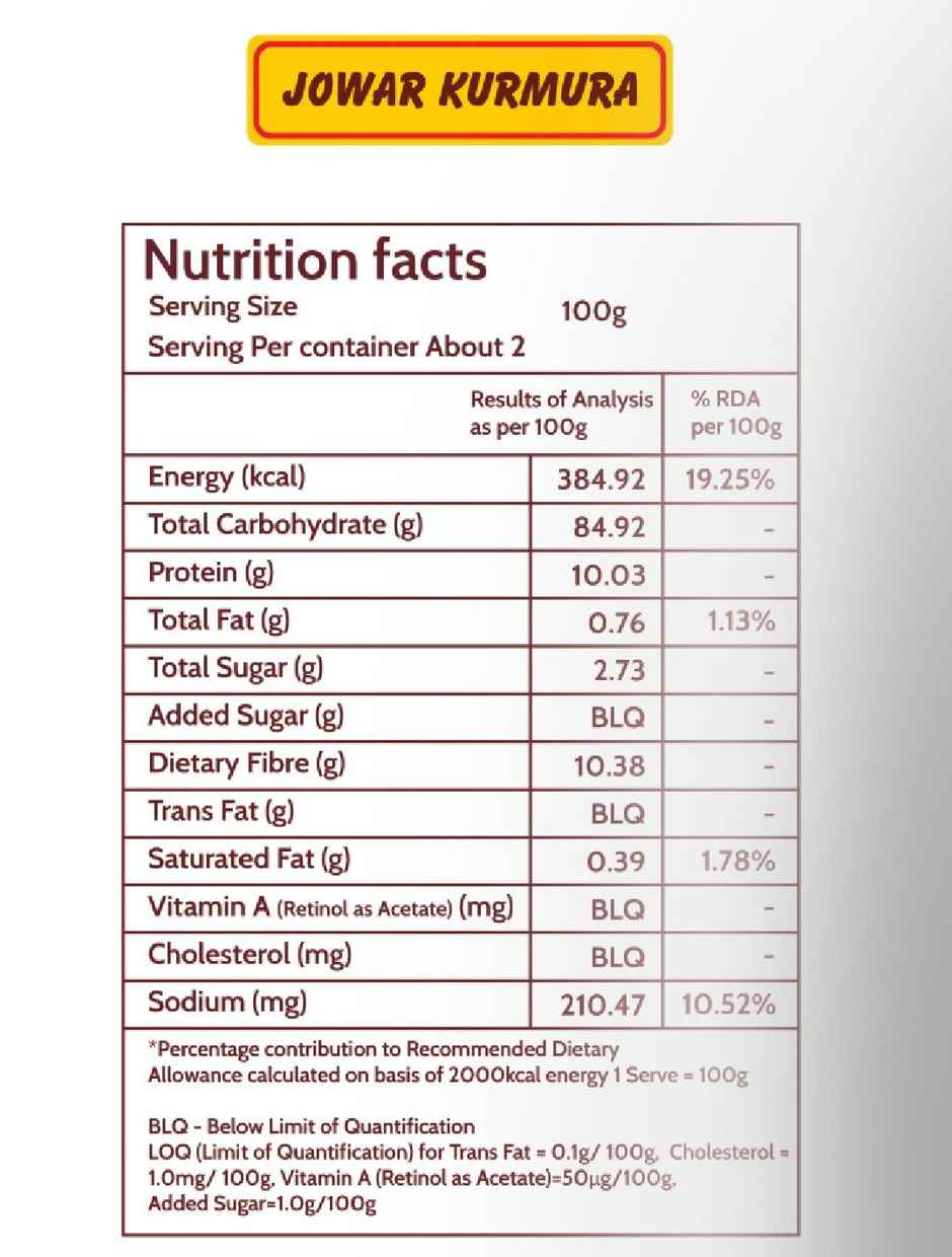 MILLETS & MORE Jowar Kurmura