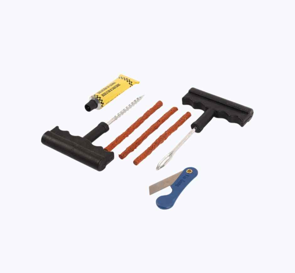 Motorzee Universal Tubeless Tyre Puncture Kit for Cars Bikes Trucks Autos