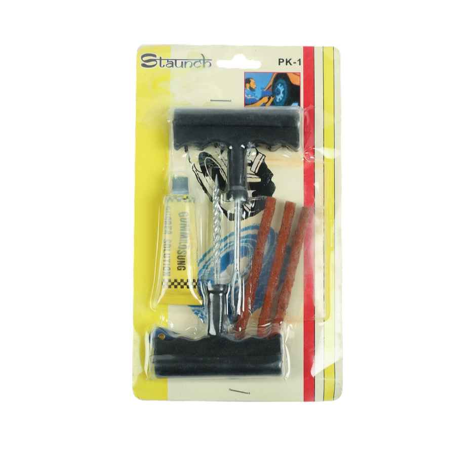 Motorzee Universal Tubeless Tyre Puncture Kit for Cars Bikes Trucks Autos