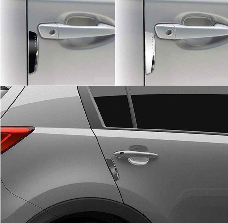 Motorzee I POP Universal Anti Scratch Car Door Edge Guard Bumper Scratch Protector Silver Colour