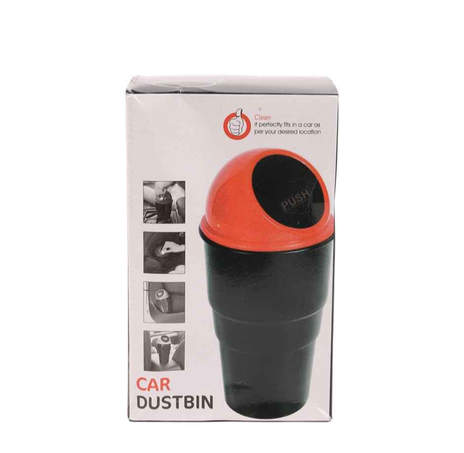 Motorzee Plastic Car dustbin Black Car Trash Bin Car Trash Can