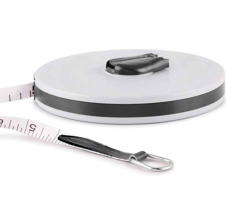 Daluci Unbreakable ABS Case Measuring Tape | Steel End Hook | Winding Handle | Grey - 15 m | 50ft
