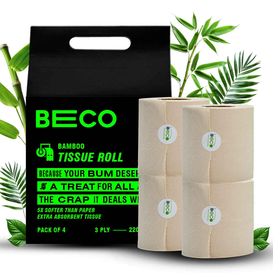 Beco Toilet Tissue Paper Roll - 3 ply - Ecofriendly