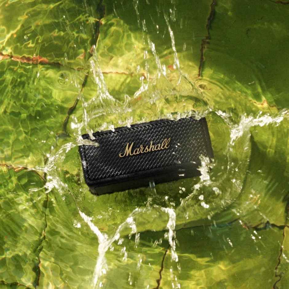 Marshall Emberton II 20 W Wireless Bluetooth Portable Outdoor Speaker - Black & Brass