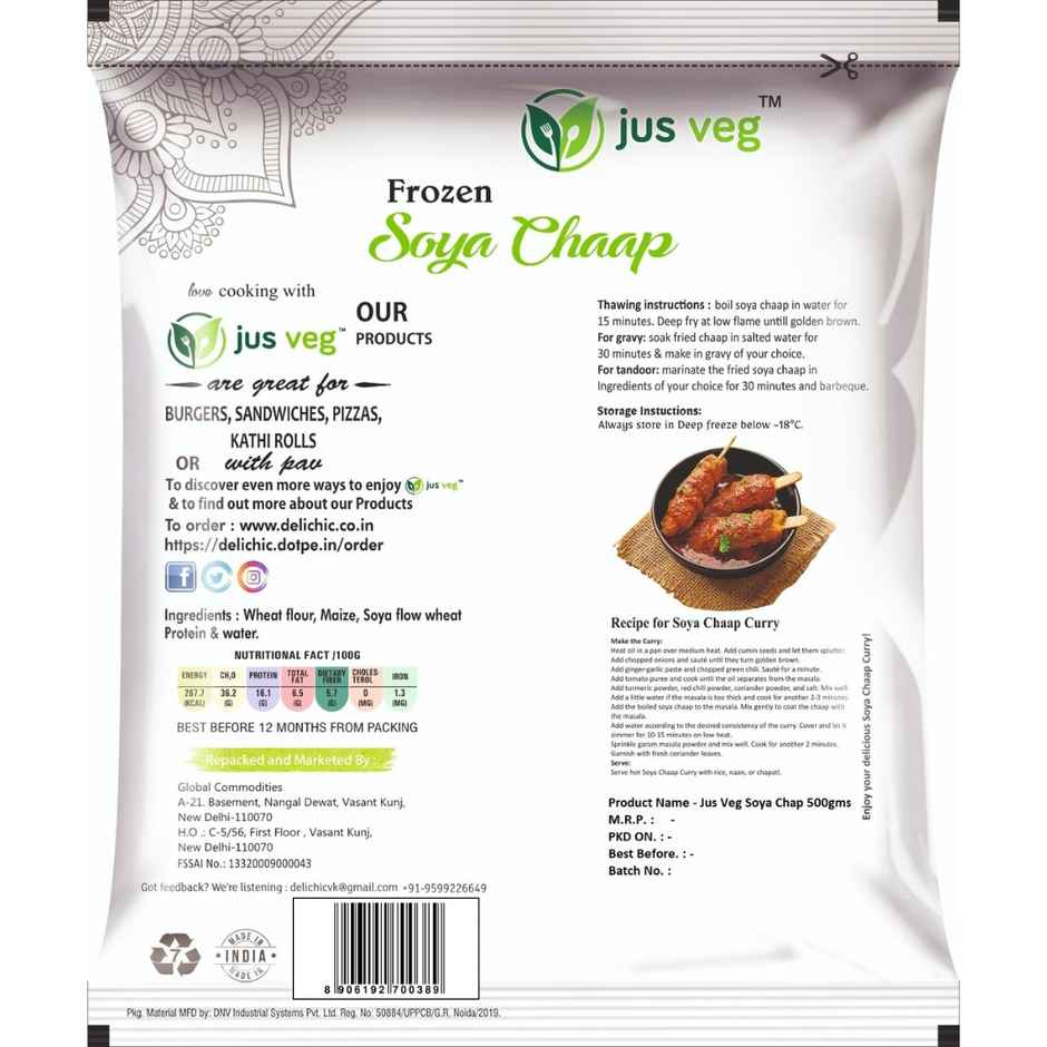 Jus Veg Soya Chaap
