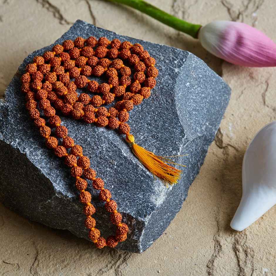 Original Rudraksha Puja Mala | For Meditation & Positive Energy | ServDharm