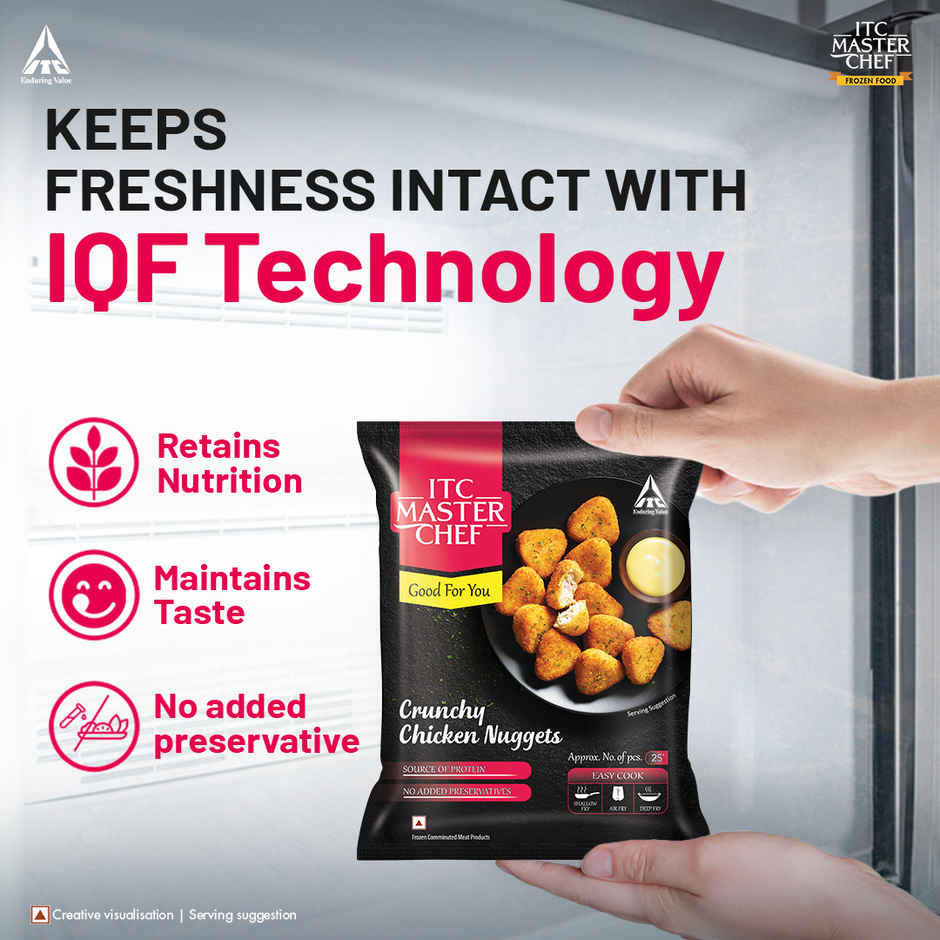 ITC Master Chef Crunchy Chicken Nuggets | Source of Protein | No Added Preservatives | 25 pieces Combo  