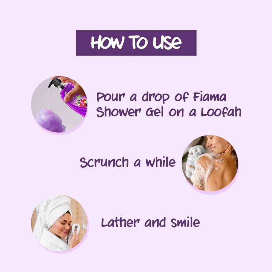 Fiama Body Wash Shower Gel Blackcurrant & Bearberry, with Skin Conditioners for Radiant Skin