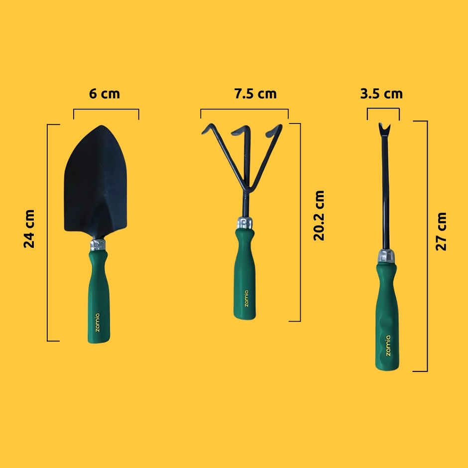 Zamia Garden Tool Set | Trowel, Cultivator & Weeder , Hand Tools | Pac of 3 | By Nurturing Green