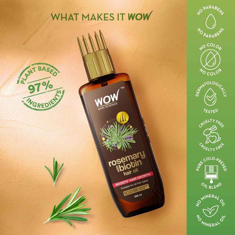 Wow Skin Science Rosemary With Biotin Hair Oil