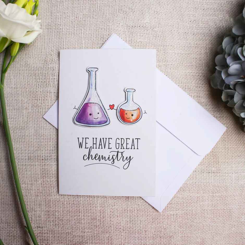 Itsy Bitsy Greeting Card & Envelope Great Chemistry 4 x 6 Inch 2 Pc Pb Lb