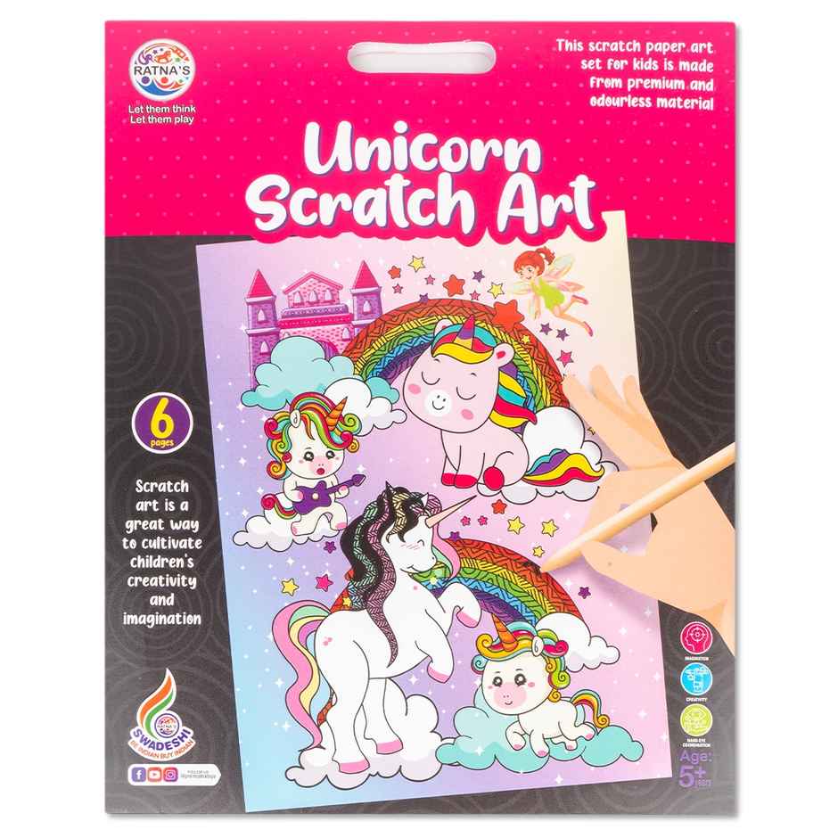 Ratna's Unicorn Scratch Art | Assorted
