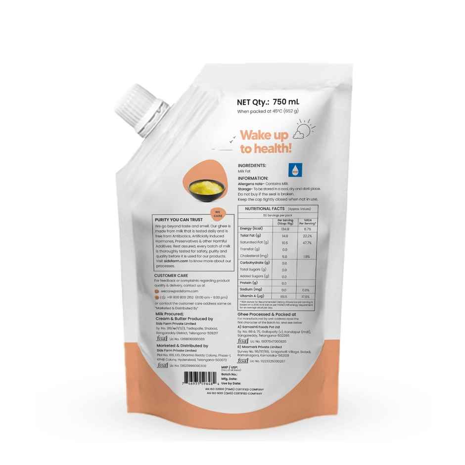 Sid's Farm Cow Ghee | Pure & Authentic