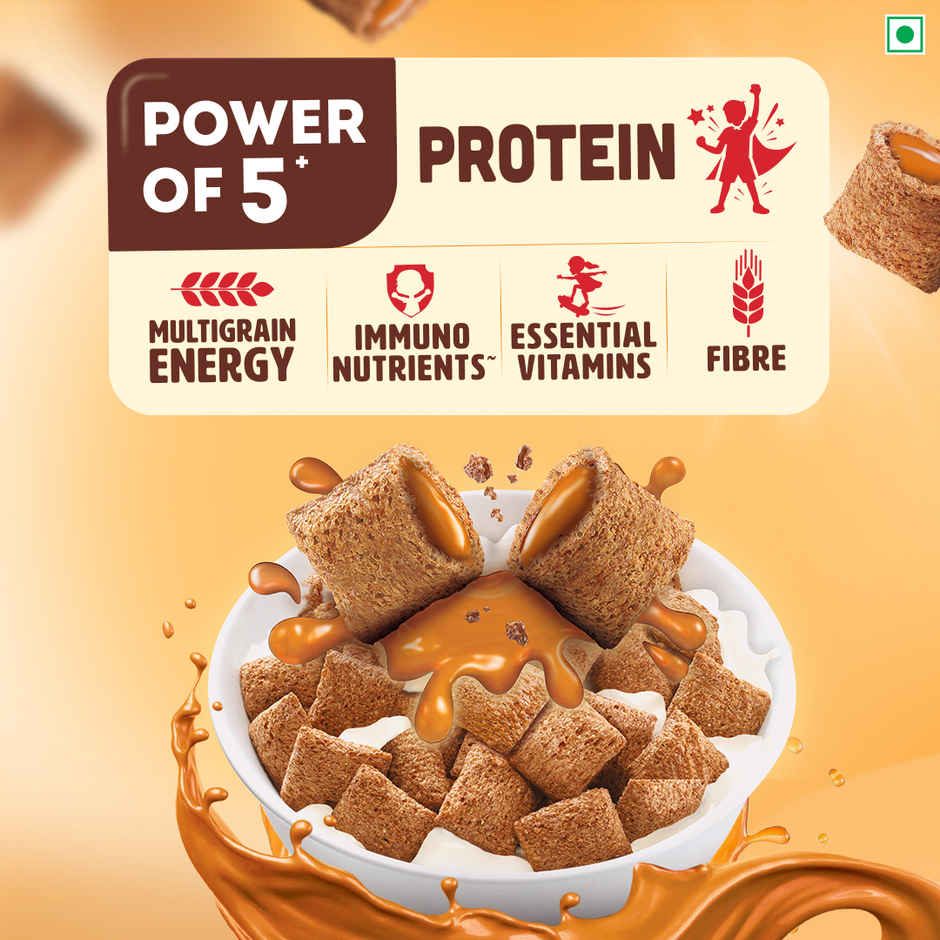 Kellogg's Chocos Fills | Caramel flavoured | 0% Maida | Multigrain