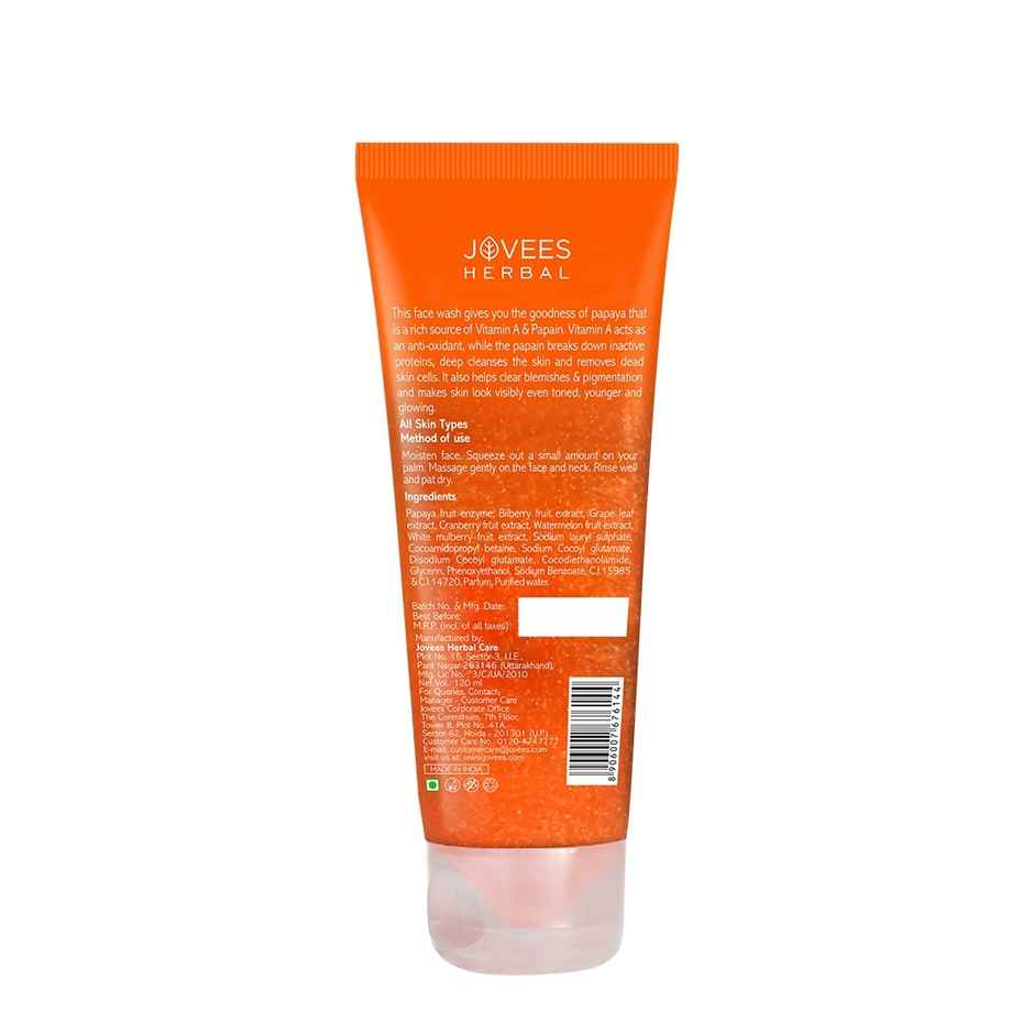 Jovees Herbal Papaya Face Wash | Brightens And Hydrates | Reduces Pigmentation