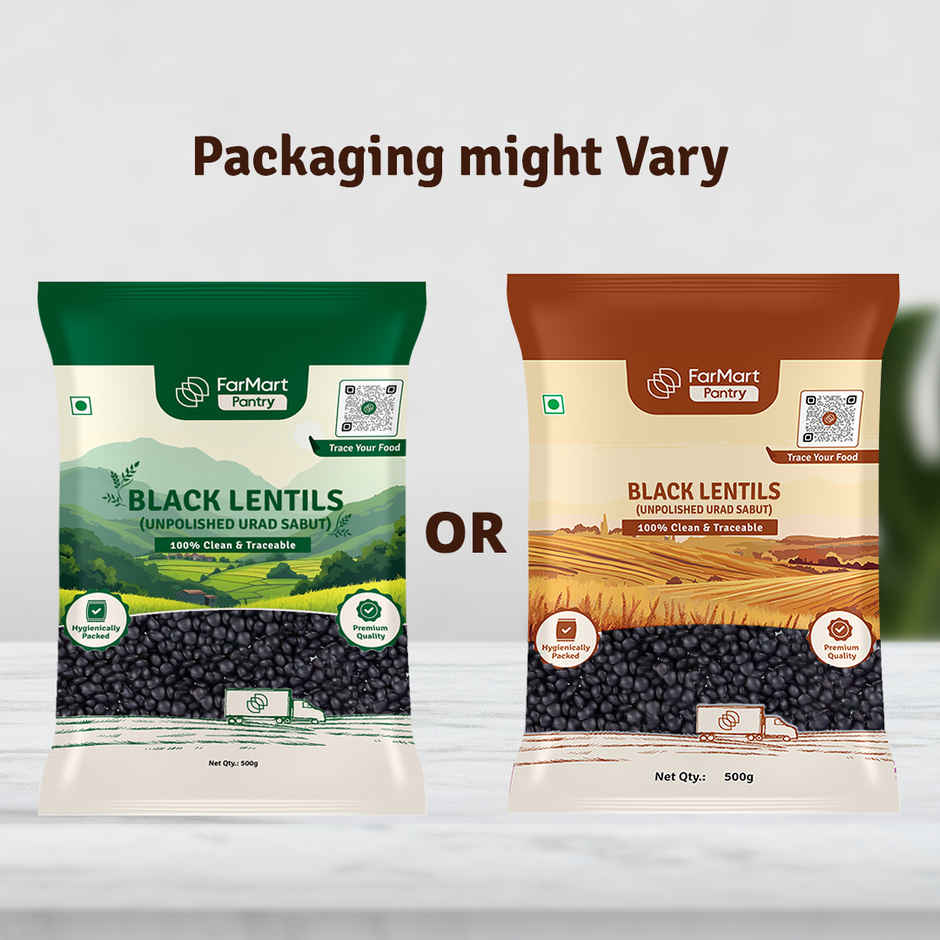FarMart Pantry Black Lentils | Urad Sabut | Whole Urad