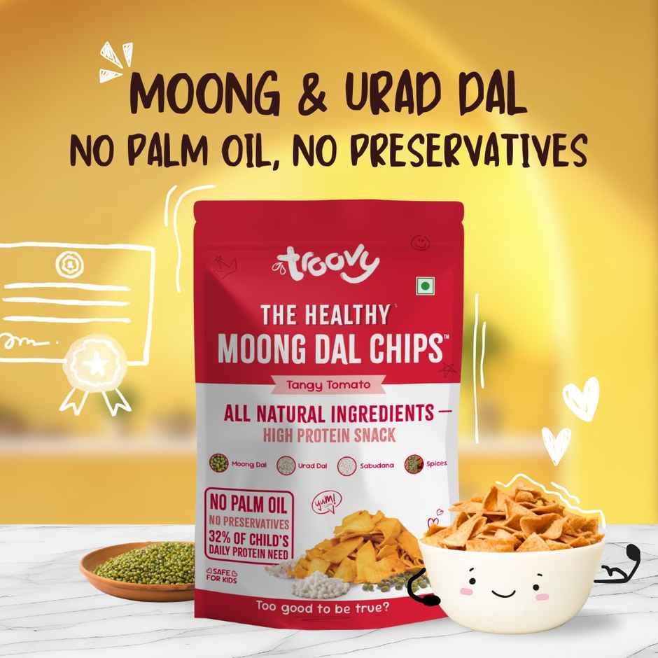 Troovy Healthy High Protein Moong Dal Chips | No Palm Oil