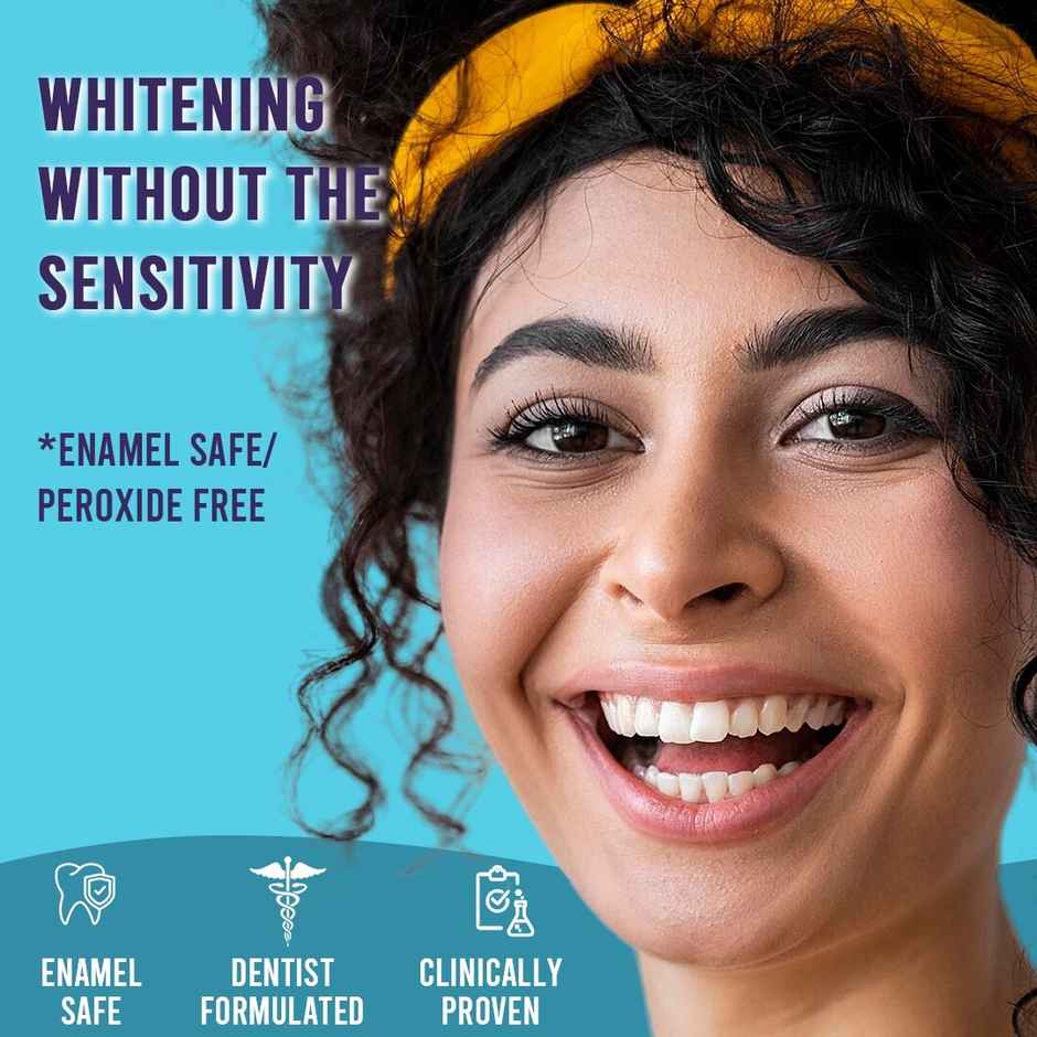 Sanfe Teeth Whitening Strips | Brighter Smile Instantly | Enamel safe, whitens in 30 min | 7 Pairs