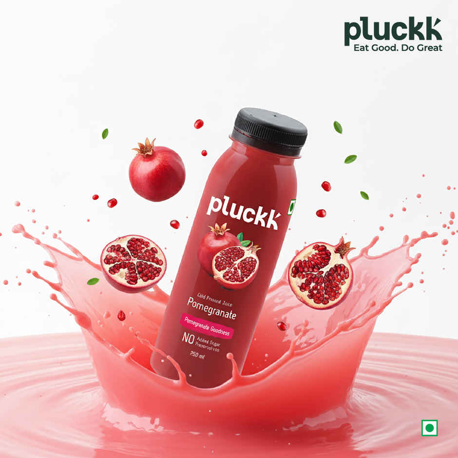 Pluckk Cold Pressed Pineapple Juice (250ml) & Pluckk Cold Pressed Pomegranate Juice (250ml) Combo