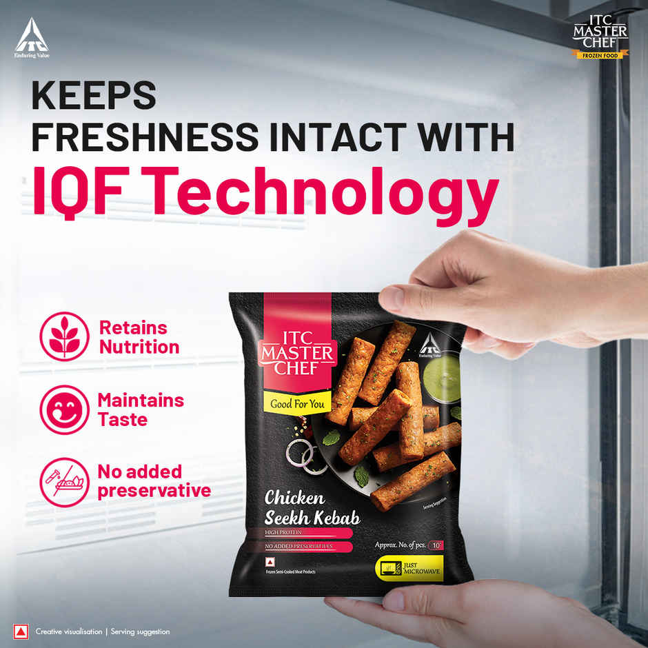 Aashirvaad Malabar Paratha (Heat & Eat) (330g) & Itc Master Chef Chicken Seekh Kebab | High In Protein | No Added Preservatives | Microwave Friendly (500g) Combo