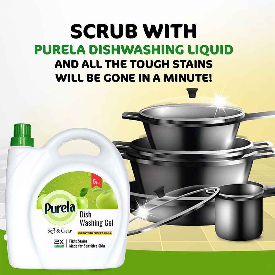 Purela Green Apple Dishwash Liquid Gel