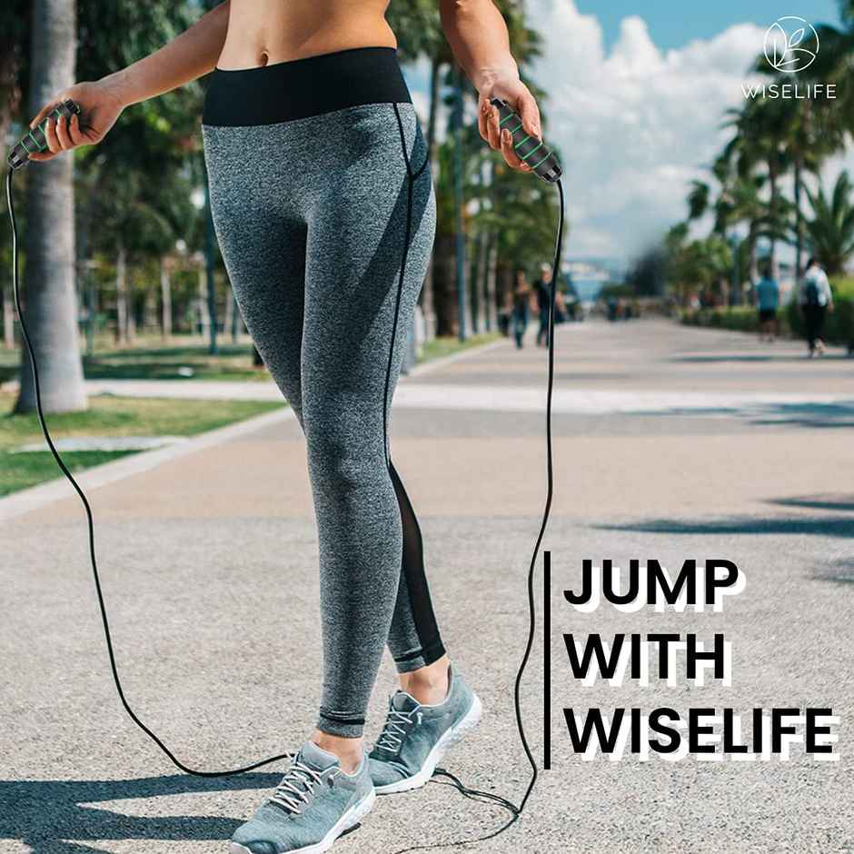 Wiselife Skipping Rope- Green Black