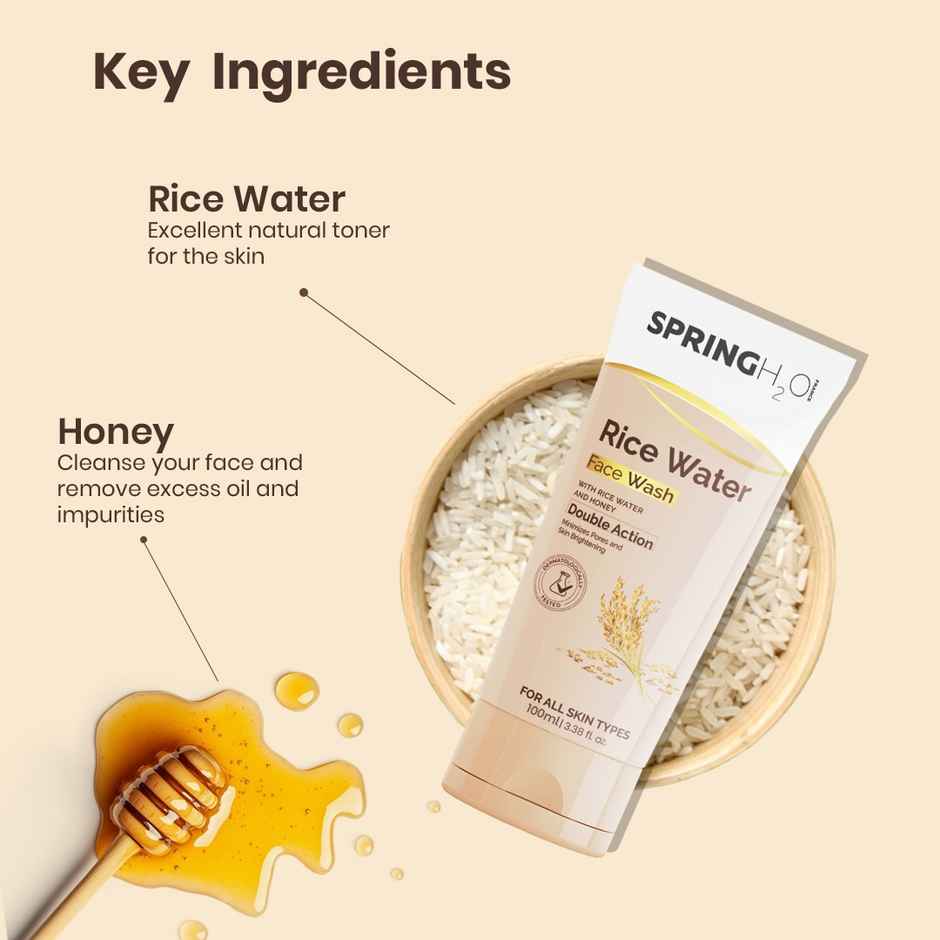 SPRING H2O Rice Water Face Wash