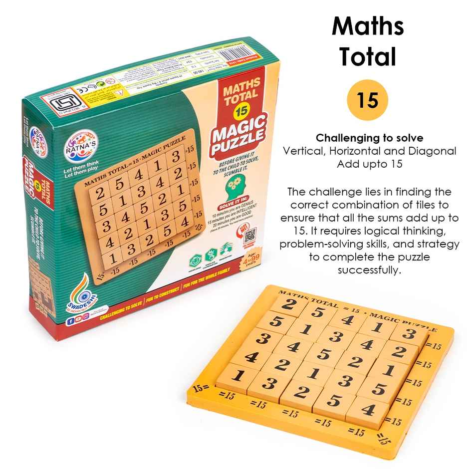 Ratna's Magic Puzzle - 15 | Assorted
