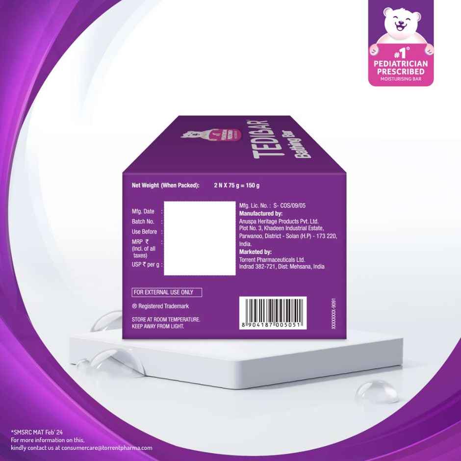 Tedibar Bathing Bar For Babies Sensitive Skin Pack