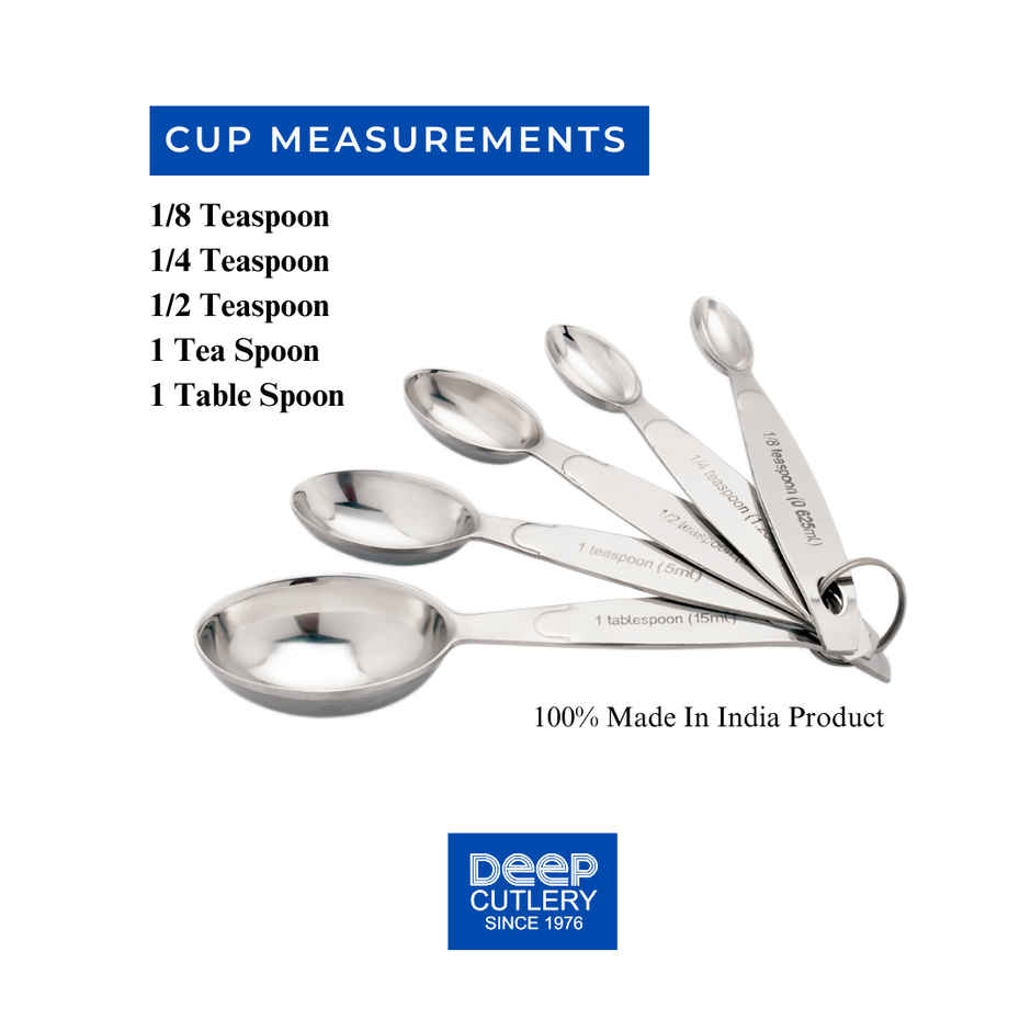 Deep Cutlery 5Pc Measuring Spoons