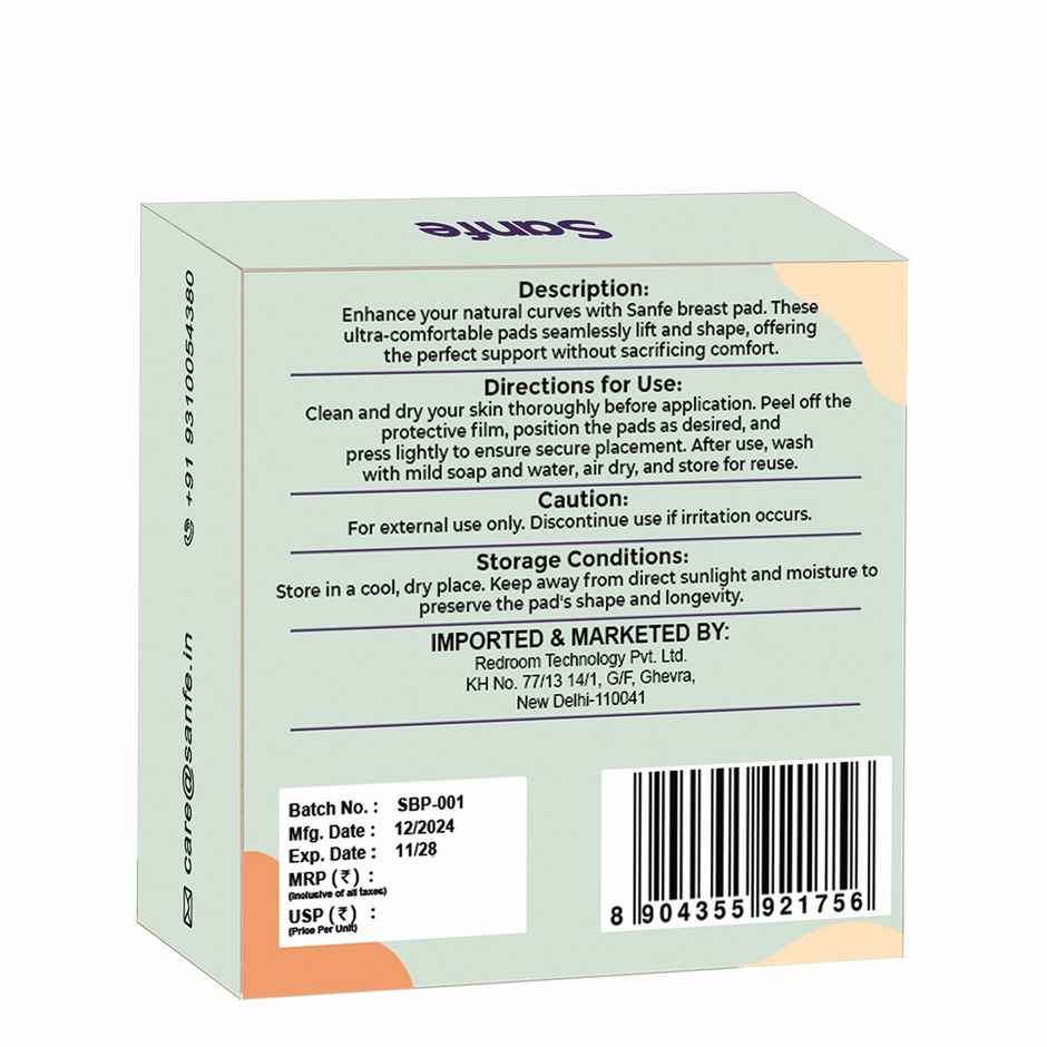Sanfe Breast Insert Pads | Natural Lift & Shape| Perfect for Bras, Swimwear & Dresses