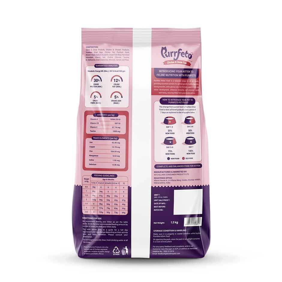 Purrfeto Dry Cat Food Chicken & Ocean Fish | Kitten