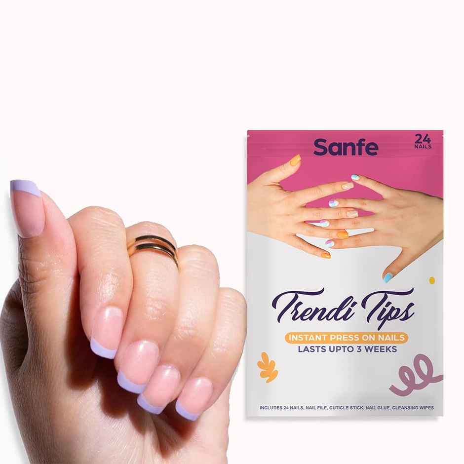 Sanfe Instant Stick On Nails - Pink French