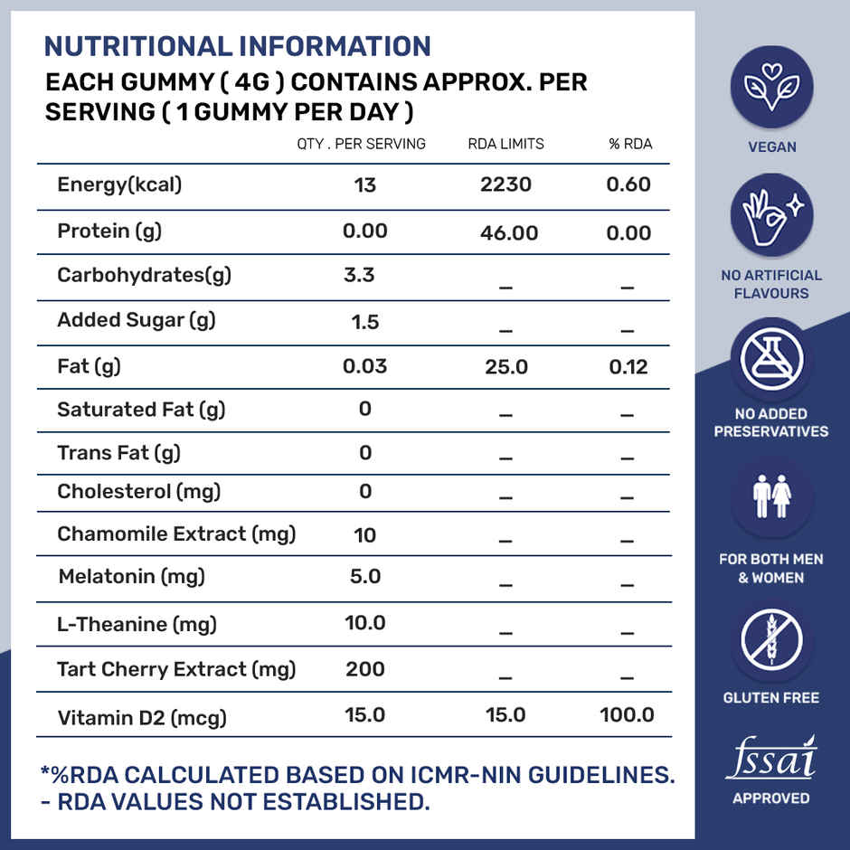 What's Up Wellness Melatonin Gummies For Sleep With Muscle Recovery & Nerve Relaxation For Men & Women
