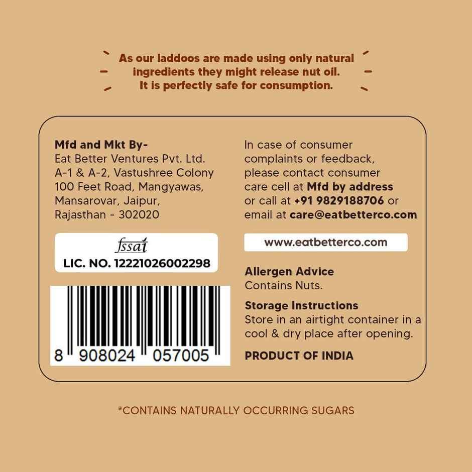 Eat Better Co - Vanilla & Chocolate Ladoos - No Added Sugar - High Protein, Natural Combo