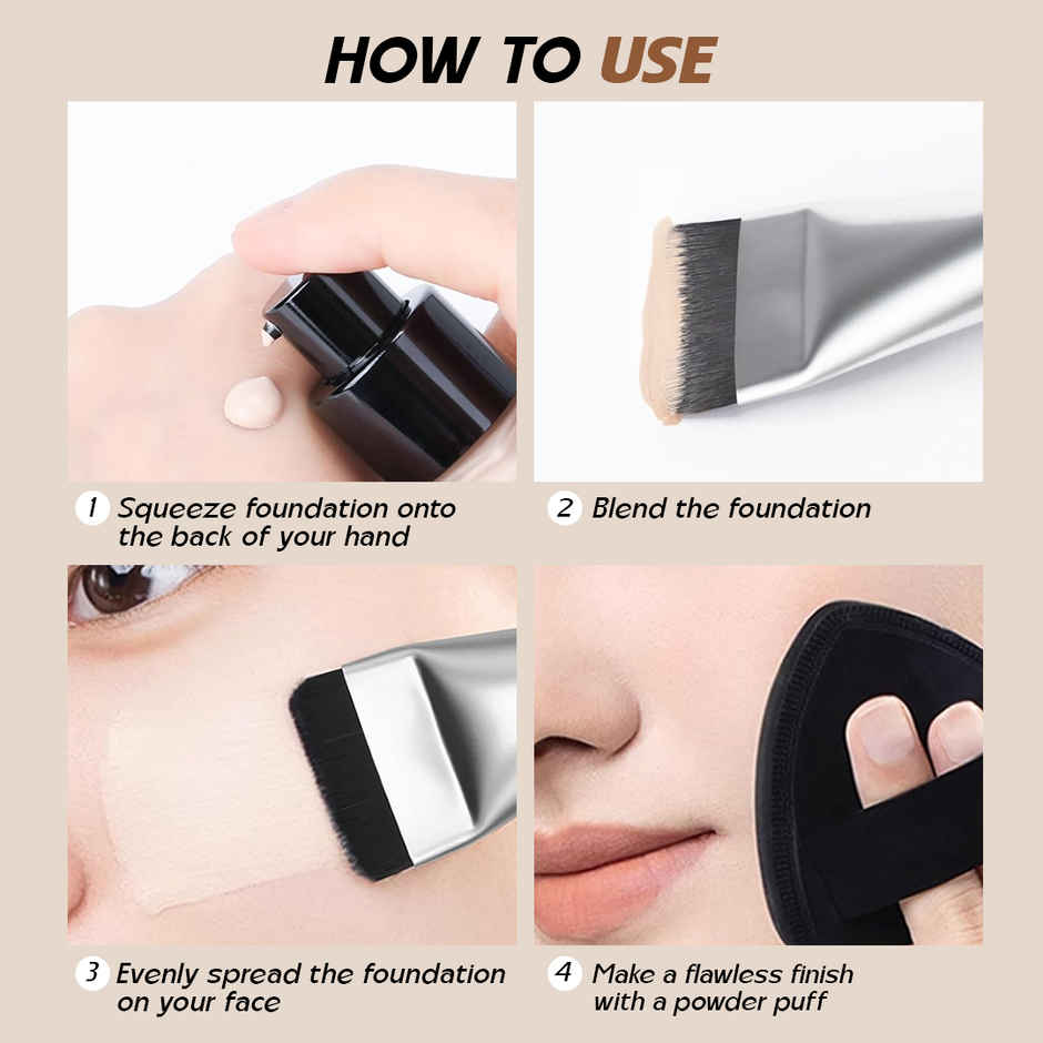 Gleva Ultra Thin Foundation Brush for Liquid Cream Makeup Kabuki Brush for Face Makeup