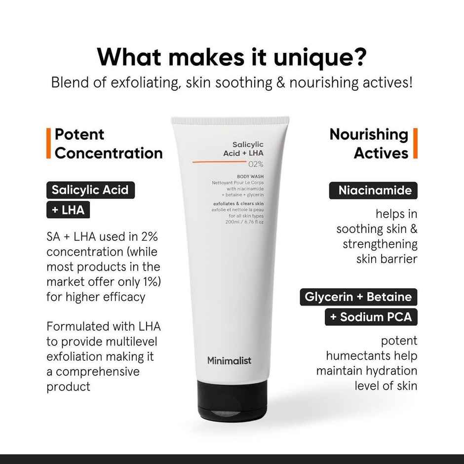 Minimalist Salicylic acid & LHA 2% Body Wash