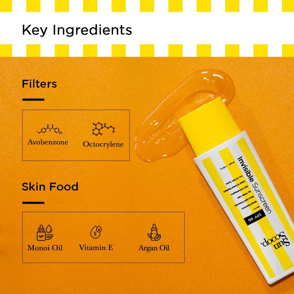 SunScoop Invisible Sunscreen Cream SPF 40 PA+++