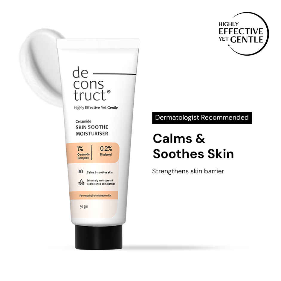 Deconstruct Skin Soothe Moisturizer | 1% Ceramide + 0.2% Bisabolol | Strengthens Skin Barrier