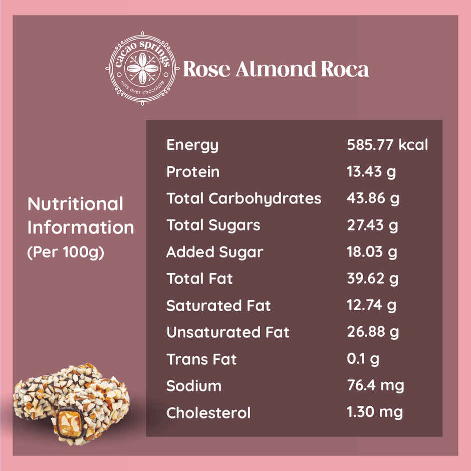 Cacao Springs Rose Almond Roca Chocolates