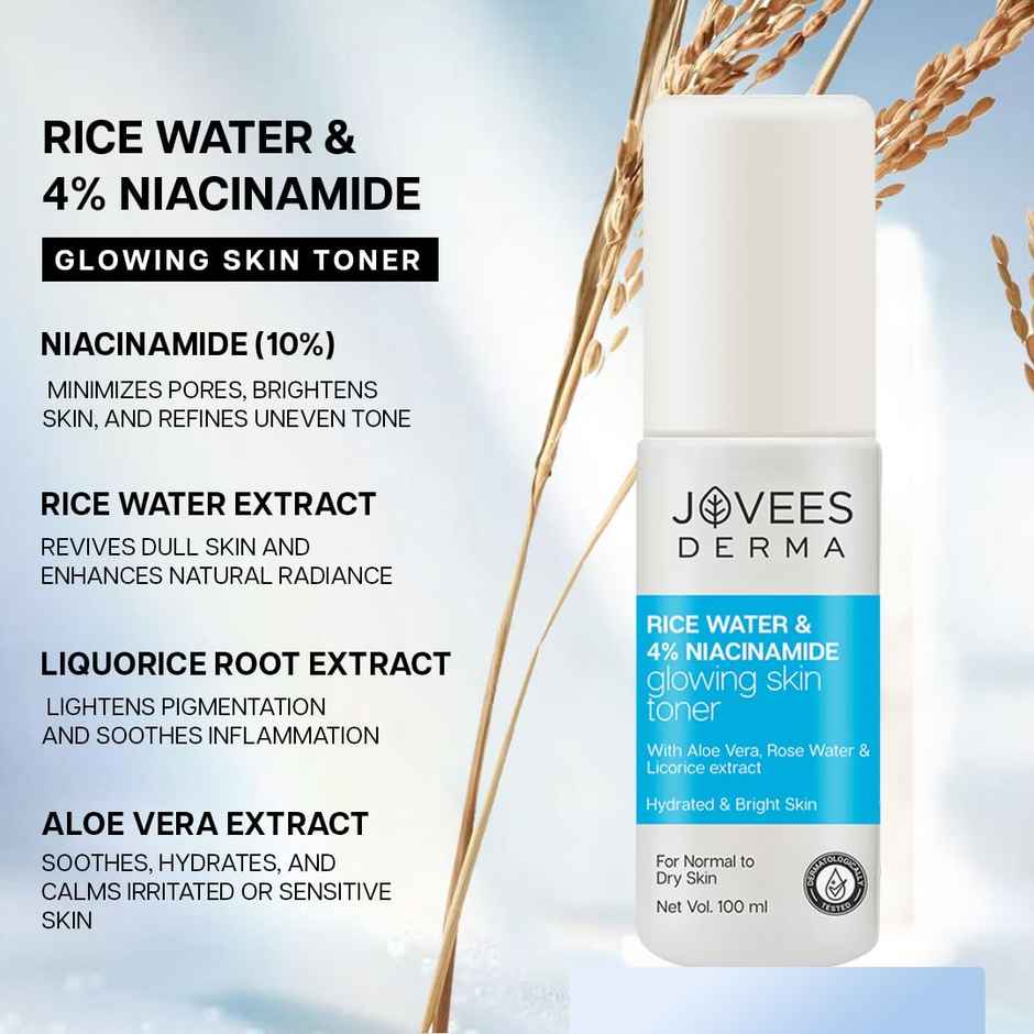 Jovees Derma 4% Niacinamide & Rice Water Toner