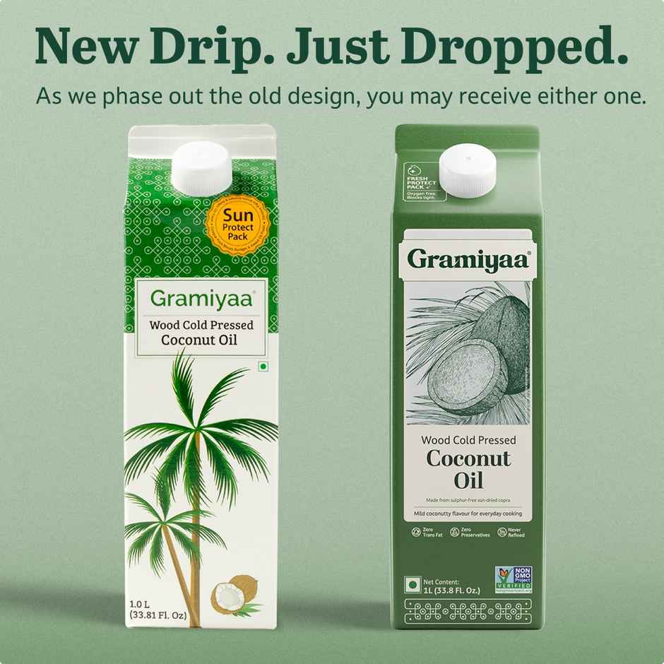 Gramiyaa Coconut Wood Cold Pressed Oil (Nariyal Oil)