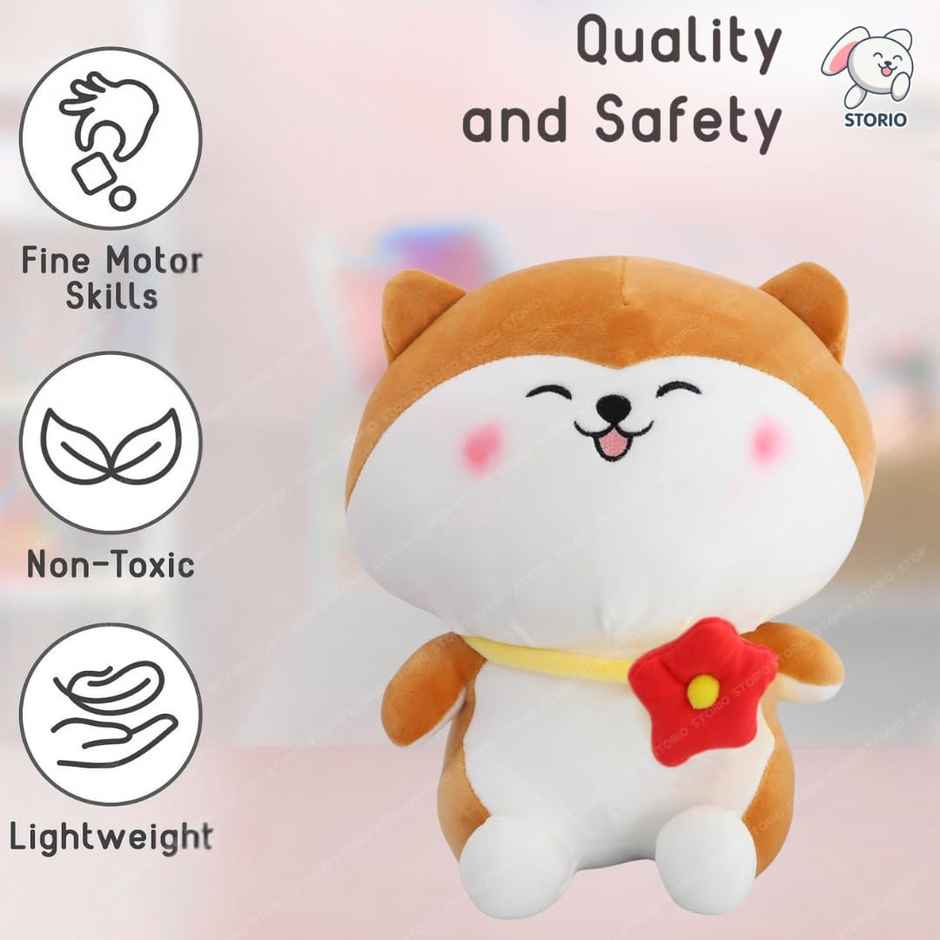 Storio Cat Flower Plush Soft Toy Cute Kids Animal Home Decor Boys Girls | Assorted - 20 cm