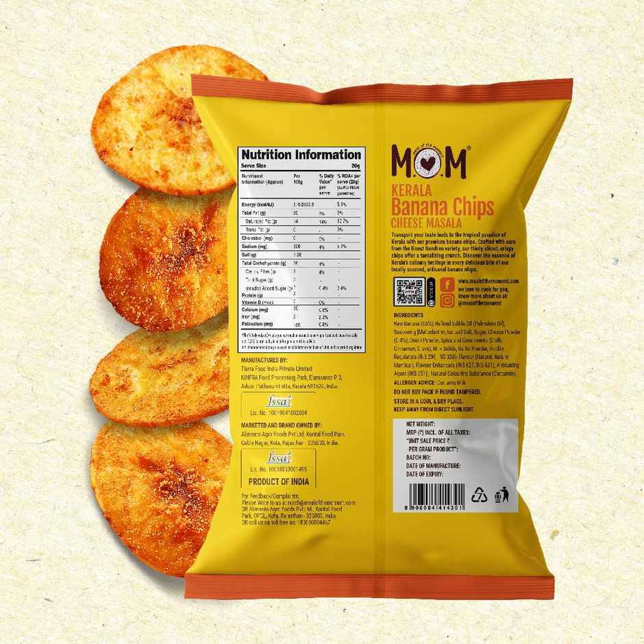 MOM Kerala Banana Chips | Cheese Masala | Crunchy & Tasty