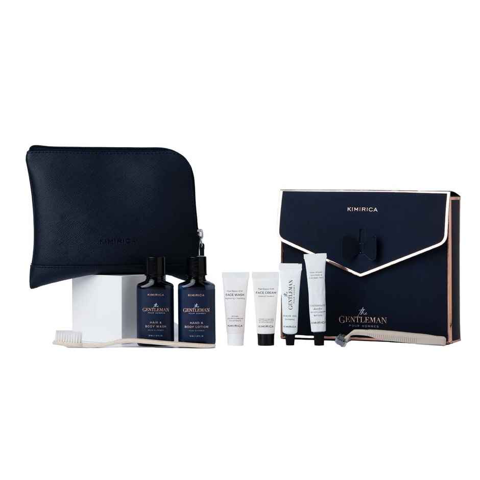 Fraganote Discovery Men'S Eau De Parfum Set (40ml) & Kimirica Gentlemen Travel Case  (9pcs) Combo